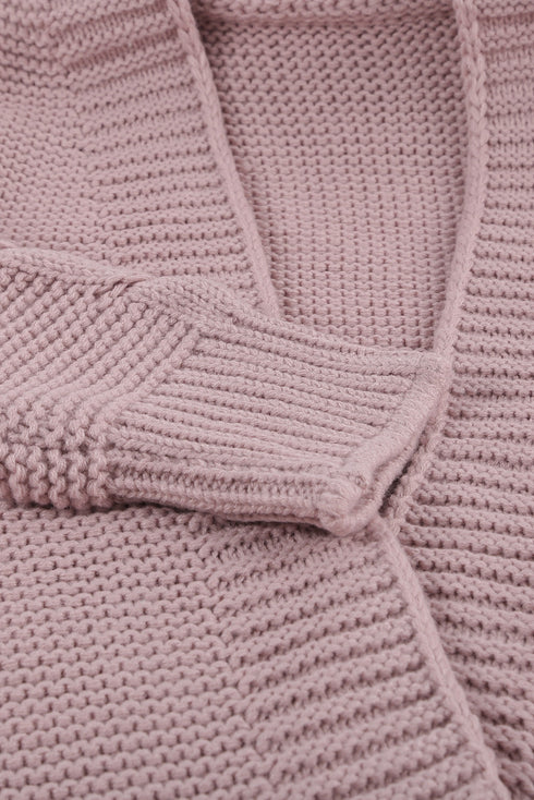 Open Front Chunky Knit Cardigan